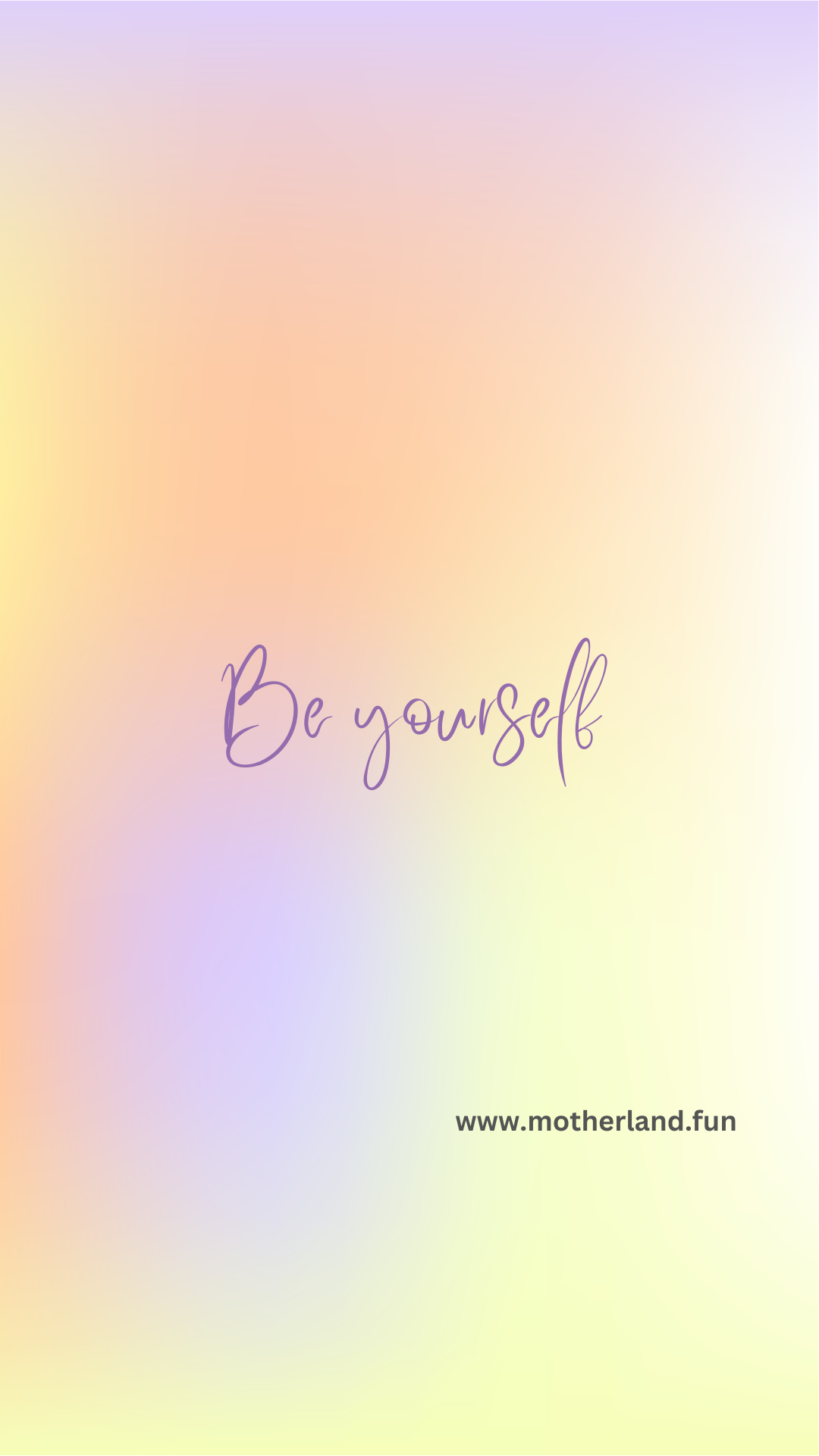 Be yourself