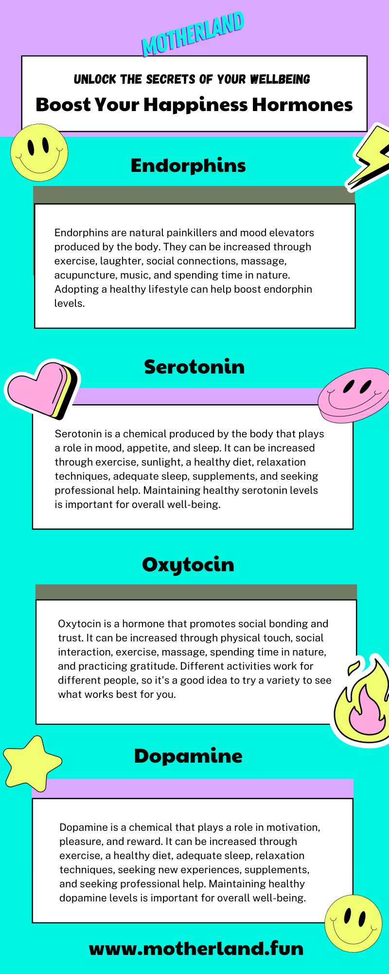 Happy hormones infographic